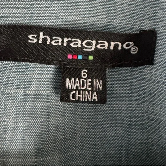 NWT Sharagano | Belted Denim Dress | Sz 6 - Picture 3 of 6